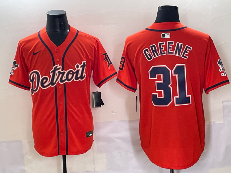 Men's Detroit Tigers Riley Greene #31 Orange Limited Jersey